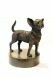 Chihuahua funeral urn bronzed