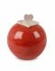 Ceramic cremation ashes urn 'Big love' red