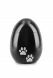 Micro keepsake ashes urn 'Pawprints' black