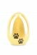 Gold coloured micro keepsake ashes urn 'Pawprints'