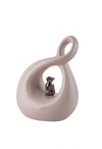 Pink cat urn 'Infinite love'