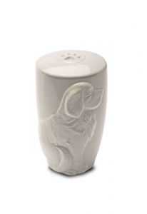 Pet cremation ashes urn 'Dog' with paw print