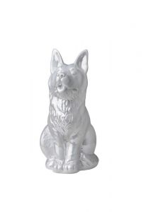 Dog urn glossy white