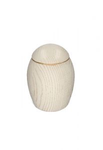 Keepsake cremation ashes urn oak white with golden patina