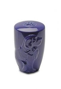 Pet cremation ashes urn 'Dog' with paw print