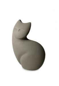 Grey cat cremation ashes urn