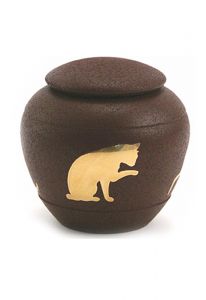 Cat urn Silhouette Country Blue