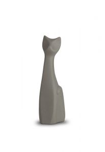 Grey cat cremation ashes urn