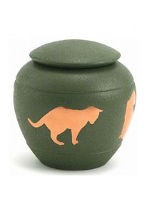 Cat urn Silhouette Country Blue