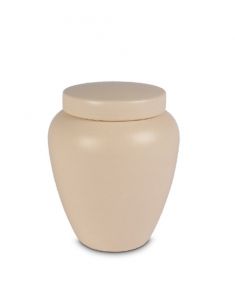 Ceramic cremation urn light-brown