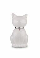 Cat urn black with Swarovski crystal