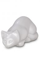 Cat urn black with Swarovski crystal